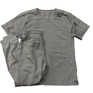 Grey’s Anatomy + Spandex Stretch Gray Scrub Set Size Medium/Small